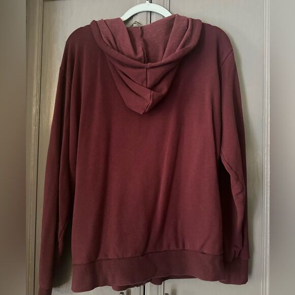 Eddie Bauer Maroon Hoodie Medium - Picture 2 of 3